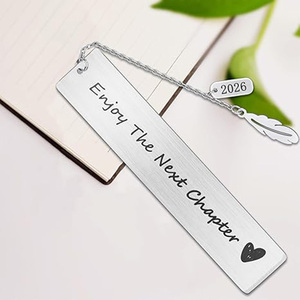 Marcapáginas de Acero Inoxidable Personalizado al por Mayor con Frase Inspiradora 'Disfruta del Próximo Capítulo' para Regalo de Graduación, Día del Maestro o para <span class=keywords><strong>Amigos</strong></span> Profesores - Product Image 2