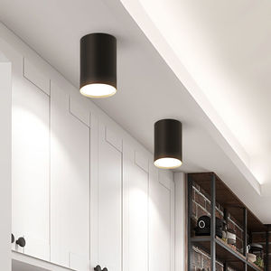 ไฟดาวน์ไลท์ LED สีดำอะลูมิเนียม 4100K สีขาวนวล 220V AC โคมไฟเพดานแบบฝัง แสงสว่างภายในอาคาร 110lm/w อายุการใช้งาน 50000 ชม. CRI 90 - Product Image 1