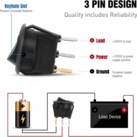 Interrupteur à bascule rond 12V 20A SPST avec lumière LED, compatible voiture et bateau, disponible en rouge/jaune/bleu/vert