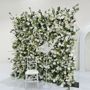 Custom Green Forest Artificial <b>Flower</b> <b>Wall</b> Handcrafted Silk Floral <b>Wall</b> for Wedding Party Home and Photography Decoration - Product Image 6