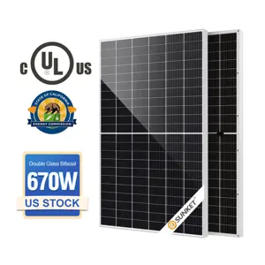 Fabrika fiyat EXW yüksek kalite 21.3% verimli 550w Bifacial çift cam güneş panelleri 550w fotovoltaik paneller güneş çiftlik kullanılan