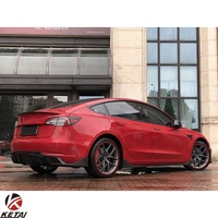 Kit carrosserie tuning FAST Style pour Tesla Model 3 2018 et plus : Lame avant, diffuseur arrière, jupes latérales, aérateurs et spoiler