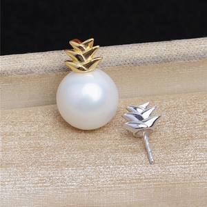 Accessoires de perles DIY en argent S925, aiguille droite, ananas, plateau 5495 - Boucles d'oreilles à clous tendance, accessoires de pendentif - Product Image 3