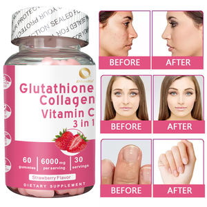Glutatión Colágeno Vitamina C 3 en 1 Gomitas para iluminar y nutrir la piel 60 Sabor a fresa - Product Image 2