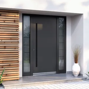 Hihaus Kustom Desain Aluminium Italia Modern Pintu Masuk Pivot Depan