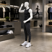 Mannequins de Vitrine Homme Femme Corps Entier Modèles Abstraits avec Tête pour Aménagement de Magasin, Showroom de Mode et Présentation Commerciale