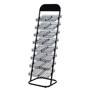 Longue étagère à plusieurs niveaux verticale présentoirs <span class=keywords><strong>de</strong></span> magazines présentoir <span class=keywords><strong>de</strong></span> disques en vinyle au détail pour magasin - Product Image 2