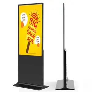 Wholesale Custom size indoor vertical floor stand touch interactive digital signage android lcd advertising screen for shop