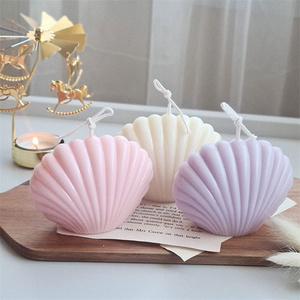 3D الايبوكسي الراتنج العفن غير النظامية صدفي قذيفة على شكل شمعة معطرة قالب من السيليكون - Product Image 3