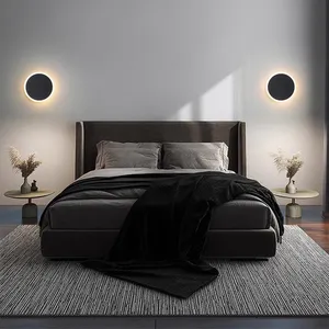 Nórdico minimalista 3W LED Interruptor táctil recargable luz de pared pasillo escalera sala de estar lámpara de batería de noche