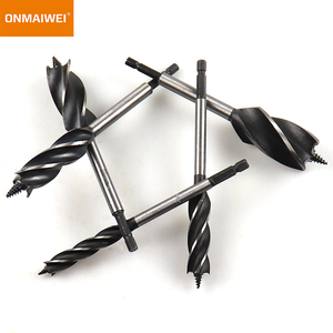 Brocas de taladro de madera con <span class=keywords><strong>punta</strong></span> de <span class=keywords><strong>tornillo</strong></span> de vástago hexagonal de 4 flautas personalizadas OEM para perforación de carpintería - Product Image 3