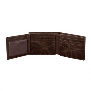 BS INTERNATIONAL – Portefeuille homme en cuir véritable, imperméable, résistant aux déchirures, durable, avec broderie lettre étoile tendance, ouverture facile – Vente directe usine - Product Image 1