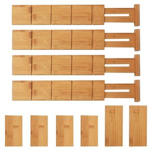 4 gói ngăn kéo tre có thể điều chỉnh mở rộng sinh thái thân thiện không khoan phù hợp với kích thước ngăn kéo khác nhau tổ chức đồ dùng - Product Image 2