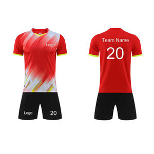 Ensemble de maillots de football personnalisés, uniforme de football, vêtements de sport respirants et à séchage rapide pour l'été, avec shorts pour unisexe - Product Image 4