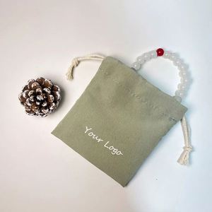 Eco-Friendly Organic Cotton <b>Drawstring</b> Bag Reusable Silk Screen Printed Small Muslin Canvas Dust <b>Pouch</b> With Cheap Price - Product Image 4