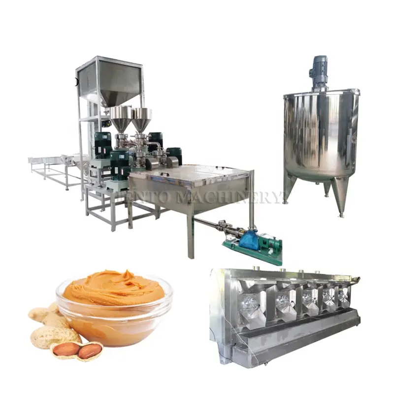 Professional Factory Automatic Industrial Peanut Butter Making Machine / Peanut Butter Production Line