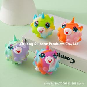 عبر الحدود 3D مضيئة سيليكون الكرة الضغط الكرة القوارض يونيكورن قرصة الموسيقى لعبة الضغط - Product Image 5