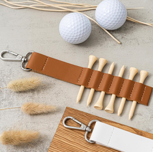 Étanche extérieur Golf <span class=keywords><strong>bois</strong></span> bambou Tee <span class=keywords><strong>taquet</strong></span> étui en cuir Portable porte-clés Tee sac de rangement pour les amateurs de golfeurs - Product Image 4