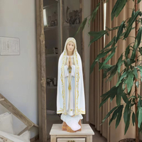 60 cm fait à la main artisanat religieux résine Notre Dame de Fatima Statue polyrésine Art déco Figurine personnalisable pour la décoration de la maison