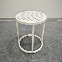 Nouvelle arrivée, table basse et table d'appoint en aluminium perforé, durable et légère, pour hôtel et villa