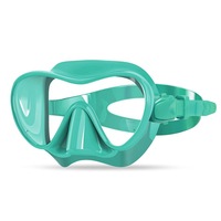 Lunettes de plongée sous-marine à lentille unique en verre trempé en silicone de qualité supérieure masque de plongée en apnée pour enfants adultes