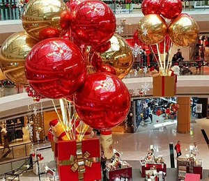 Globo Gigante Inflable de PVC con Forma de Pincel, Globo Espejo Navideño, Globo de Burbuja Doble, Globo de Aluminio Personalizado Grande - Product Image 6