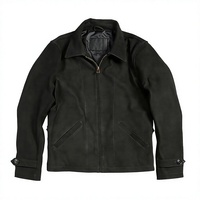 Veste en cuir véritable pour homme, style streetwear, nouvelle conception, épaisse, hiver, fermeture éclair, cuir de vache givré, noir, vente en gros personnalisée
