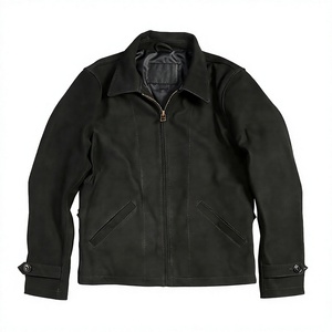 Custom Wholesale Winter Thick New Design Genuine Motorcycle Streetwear Zipper Jacket Eco-Friendly Waterproof Vintage Frosted <b>Cow</b> - Product Image 4