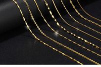 Chaîne clavicule en argent Sterling 925, collier en or 18K, tissé italien, chaîne à maillons, sac en PP/boîte à bijoux, pour hommes