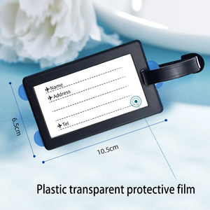 Étiquette de bagage personnalisée en silicone, porte-adresse en PVC pour valise, étiquettes d'embarquement en gros - Product Image 5