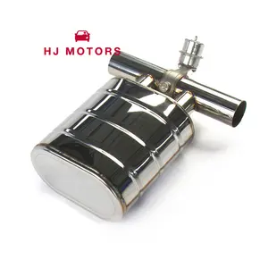 Universal Stainless Steel Electric & Vacuum Valve Exhaust Muffler With Remote Controller 1 Cutout Valve