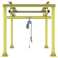 Grue flexible KBK montée sur pilier léger, 1 tonne, conception modulaire pour ligne de production d'usine et poste de travail
