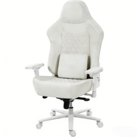 Chaise de jeu ergonomique pivotante et réglable, style course, en cuir PU Napa, avec fonction de refroidissement, structure en métal et cuir synthétique, appui-tête intégré