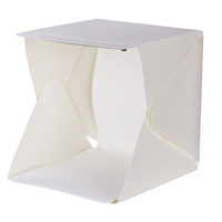 Accessoires de studio photo de haute qualité Portable Mini pliant la boîte à lumière avec fond blanc de lumière LED