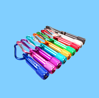 Promotion : Mini mousqueton en alliage d'aluminium avec logo personnalisé, lampe torche LED, porte-clés, lampe de poche étanche, cadeau de camping