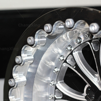 Roues personnalisées 17x11 17x10 15x10 Black Barrel Milled Multi Spoke 5x120.65 Deep Dish Forged Beadlock Jantes pour Corvette C5 C6 C8