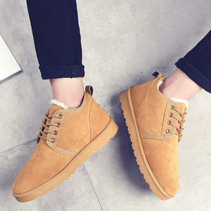 Scarponi Da Neve Della Caviglia degli uomini di Modo di Inverno Caldo Indoor Outdoor Casual da <span class=keywords><strong>Uomo</strong></span> In Pelle Scamosciata Scarpe Stivali <span class=keywords><strong>con</strong></span> Foderato di Pelliccia - Product Image 5