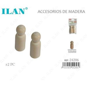 Pupazzo di legno da 55 mm per artigianato e decorazione - Product Image 3