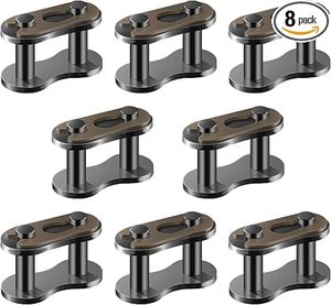 Lot de 8 # Maillons de chaîne de rechange en acier allié 520 de haute qualité, maillons de raccordement robustes pour chaînes à rouleaux, pour motos 50-300cc - Product Image 1