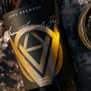 Özel zanaat IPA bira etiketleri altın folyo sıcak damgalama cam şişe demlemek marka sticker, bira bar su geçirmez ambalaj etiketleri