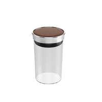 Pot de conservation hermétique en plastique PET avec couvercle à vis en ABS pour aliments secs, épices, noix, haricots, organisateur de cuisine domestique, OEM