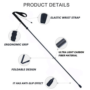 Gậy leo núi/đi bộ đường dài bằng sợi carbon T800 |   Gậy leo núi siêu nhẹ có đầu chống sốc - Product Image 2
