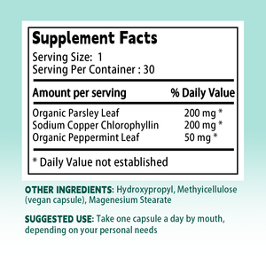Oem/Odm Biologische Peterselie En Munt Chlorofyl <span class=keywords><strong>Capsules</strong></span> | Groothandel Op Maat Gemaakte Voedingssupplementen | Schone Etiketformules - Product Image 2