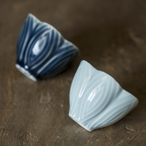 Ceramic Magnolia <b>Teacup</b> Porcelain Embossed Tasting Cup Kung Fu Tea Set Single Cup Pu'er Tea Bowl - Product Image 3