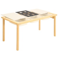 Mesa Sensorial Montessori Ajustable en Altura para Niños, con Insertos para Actividades, Escritorio de Estudio, Mesa Sensorial Infantil