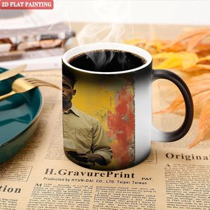 Blank Mug 11oz Frosted Black <b>Ceramic</b> Heat Color Changing Custom Print <b>Cup</b> - Product Image 5