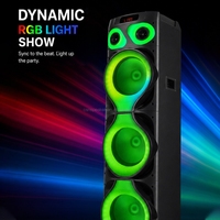 Système de sonorisation DJ professionnel MT-1222, 3 enceintes de 12 pouces pour scène, soirée, karaoké et extérieur, avec éclairage coloré