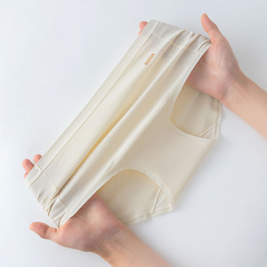 Mutandine da <span class=keywords><strong>Donna</strong></span> Traspiranti Antibatteriche in Maglia a Vita Alta in <span class=keywords><strong>Cotone</strong></span> Tinta Unita Ecologiche per Uso Quotidiano - Product Image 6