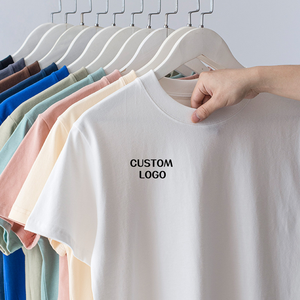 T-shirt da uomo in cotone 100% personalizzabile con logo, tinta unita, taglie forti, stampa e ricamo, t-shirt in cotone personalizzata bianca - Product Image 1