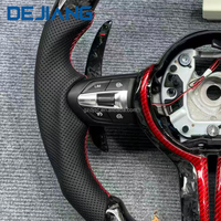 Volant en cuir et fibre de carbone pour BMW F01 F31 F32 F25 F26 F15 F30 F10 F11 F15 F20 F21 F22 F16 F02 avec LED Plug and Play